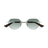 Occhiali da sole Bottega Veneta Uomo BV1379S002-SILVER-SILVER-GREEN51 - BV1379S002-SILVER-SILVER-GREEN51